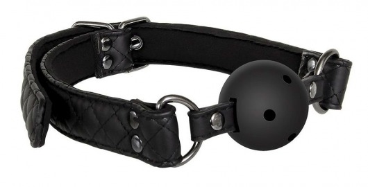 Черный кляп-шарик BALL GAG DIAMOND - Dream Toys - купить с доставкой в Новомосковске