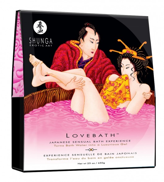Соль для ванны Lovebath Dragon Fruit, превращающая воду в гель - 650 гр. - Shunga - купить с доставкой в Новомосковске