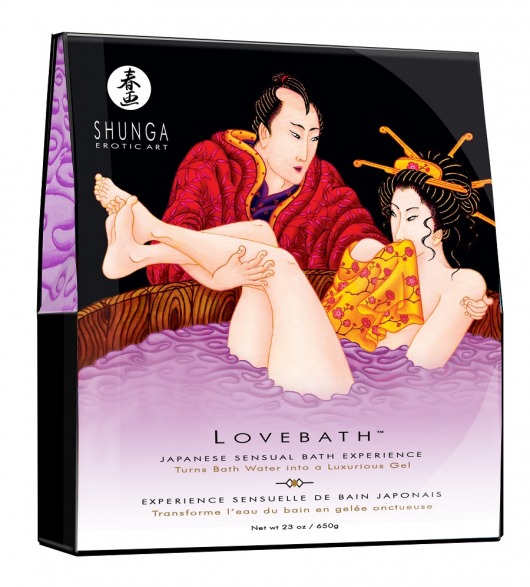Соль для ванны Lovebath Sensual lotus, превращающая воду в гель - 650 гр. - Shunga - купить с доставкой в Новомосковске