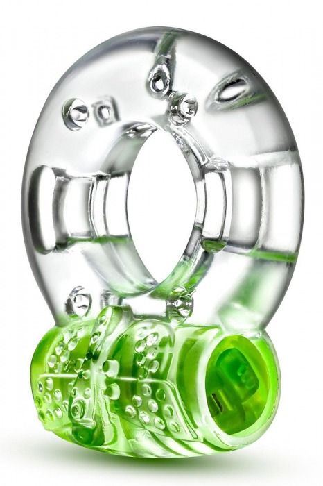 Зеленое эрекционное виброкольцо Arouser Vibrating C-Ring - Blush Novelties - в Новомосковске купить с доставкой