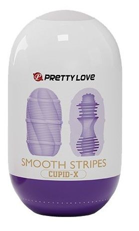 Сиреневый мастурбатор-яйцо Smooth Stripes - Baile - в Новомосковске купить с доставкой