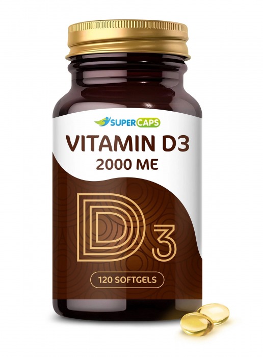 Пищевая добавка SuperCaps VITAMIN D3 2000 ME - 120 капсул - SuperCaps - купить с доставкой в Новомосковске