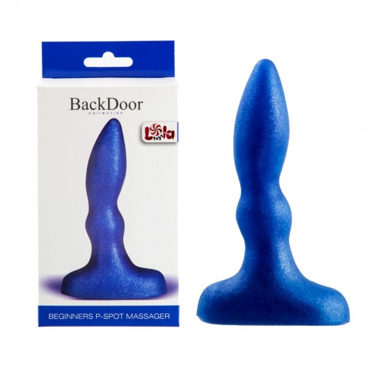 Синий анальный стимулятор Beginners p-spot massager - 11 см. - Lola Games - в Новомосковске купить с доставкой