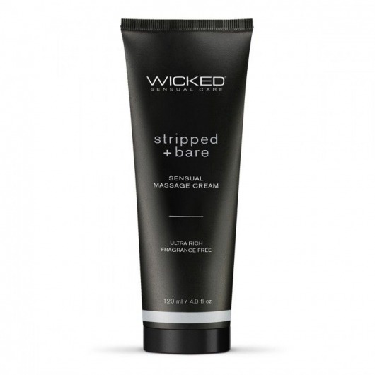 Массажный легкий крем WICKED Stripped plus Bare - 120 мл. - Wicked - купить с доставкой в Новомосковске