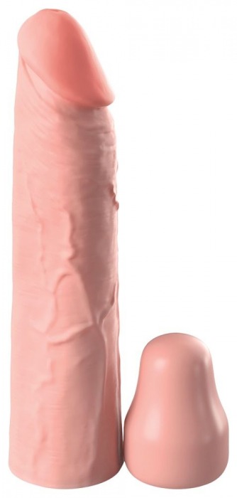 Телесная насадка-удлинитель 1 Inch Silicone X-tension - 17,8 см. - Pipedream - в Новомосковске купить с доставкой