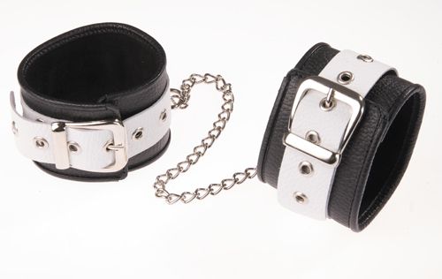 Черно-белые оковы на ноги - Sitabella - купить с доставкой в Новомосковске