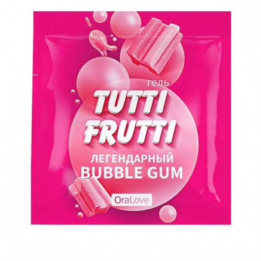 Пробник гель-смазки Tutti-frutti со вкусом бабл-гам - 4 гр. - Биоритм - купить с доставкой в Новомосковске