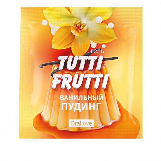 Пробник гель-смазки Tutti-frutti со вкусом ванильного пудинга - 4 гр. - Биоритм - купить с доставкой в Новомосковске