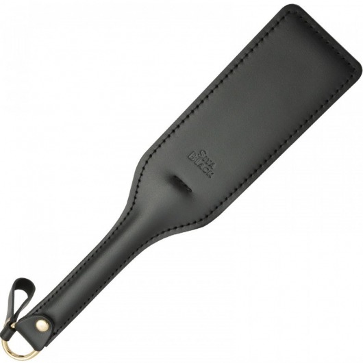 Черная кожаная шлепалка SitaBlack - 30 см. - Sitabella - купить с доставкой в Новомосковске