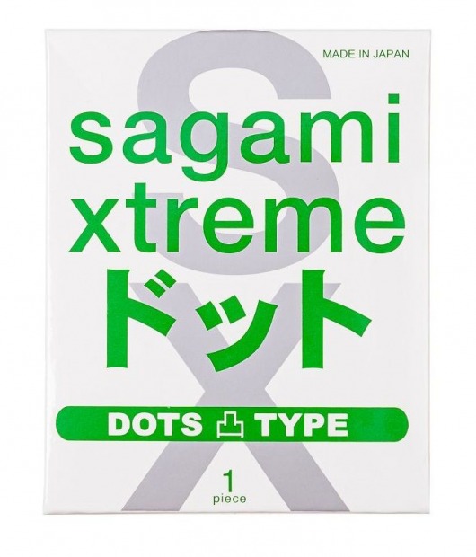 Презерватив Sagami Xtreme Type-E с точками - 1 шт. - Sagami - купить с доставкой в Новомосковске