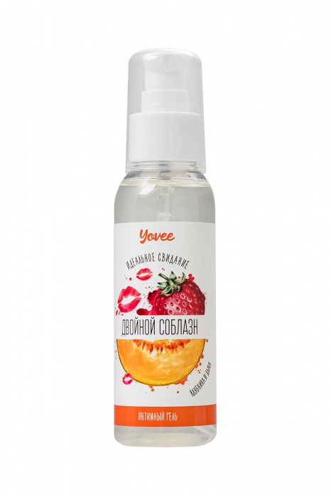Съедобная гель-смазка Yovee «Двойной соблазн» с Д-пантенолом и вкусом клубники и дыни - 100 мл. - ToyFa - купить с доставкой в Новомосковске
