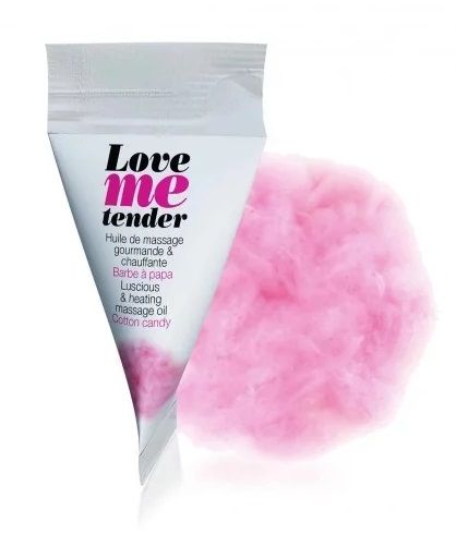 Съедобное согревающее массажное масло Love Me Tender Cotton Candy с ароматом сладкой ваты - 10 мл. - Love to Love - купить с доставкой в Новомосковске