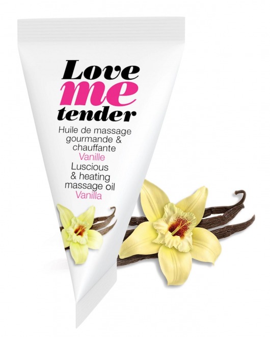 Съедобное согревающее массажное масло Love Me Tender Vanilla с ароматом ванили - 10 мл. - Love to Love - купить с доставкой в Новомосковске
