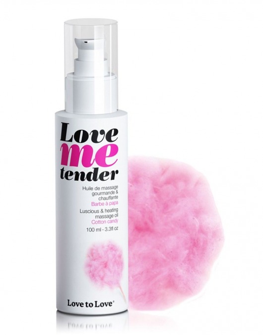 Съедобное согревающее массажное масло Love Me Tender Cotton Candy с ароматом сладкой ваты - 100 мл. - Love to Love - купить с доставкой в Новомосковске