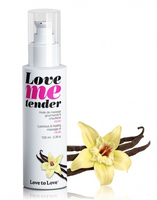 Съедобное согревающее массажное масло Love Me Tender Vanilla с ароматом ванили - 100 мл. - Love to Love - купить с доставкой в Новомосковске