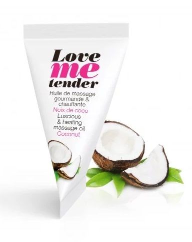 Съедобное согревающее массажное масло Love Me Tender Cocos с ароматом кокоса - 10 мл. - Love to Love - купить с доставкой в Новомосковске