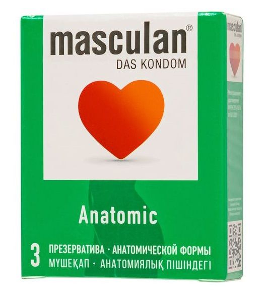 Презервативы анатомической формы Masculan Anatomic - 3 шт. - Masculan - купить с доставкой в Новомосковске