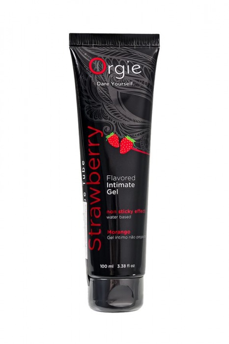 Интимный гель на водной основе Lube Tube Strawberry с клубничным вкусом - 100 мл. - ORGIE - купить с доставкой в Новомосковске