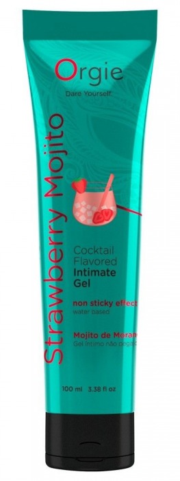 Съедобный интимный гель Orgie Lube Tube Cocktail Strawberry Mojito - 100 мл. - ORGIE - купить с доставкой в Новомосковске