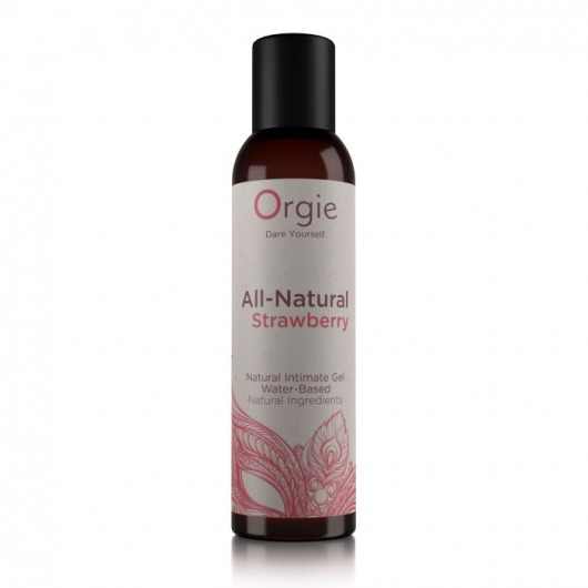 Интимный гель на водной основе All-Natural Strawberry с ароматом клубники - 150 мл. - ORGIE - купить с доставкой в Новомосковске