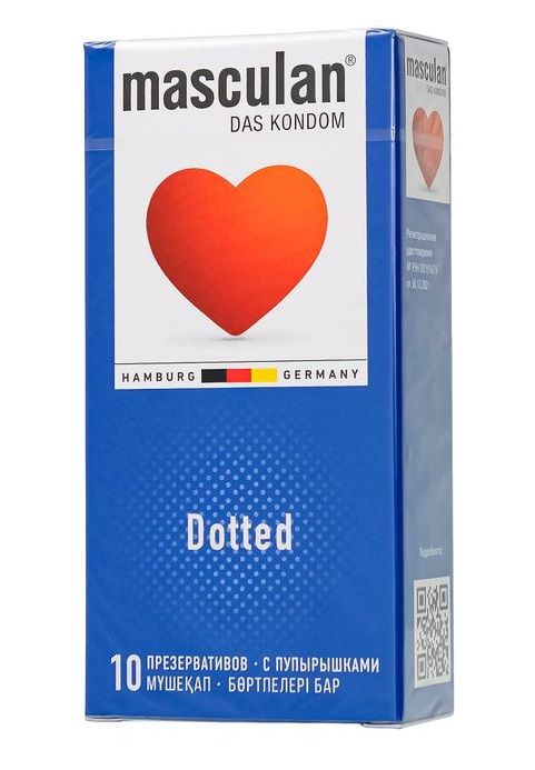 Презервативы с пупырышками Masculan Dotted - 10 шт. - Masculan - купить с доставкой в Новомосковске
