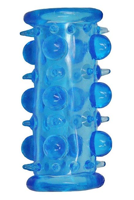 Голубая насадка с шипами и шишечками LUST CLUSTER - Dream Toys - в Новомосковске купить с доставкой