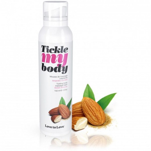 Массажная хрустящая пенка Tickle My Body Sweet Almonds с ароматом миндаля - 150 мл. - Love to Love - купить с доставкой в Новомосковске