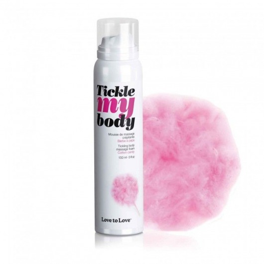 Массажная хрустящая пенка Tickle My Body Cotton Candy с ароматом сладкой ваты - 150 мл. - Love to Love - купить с доставкой в Новомосковске