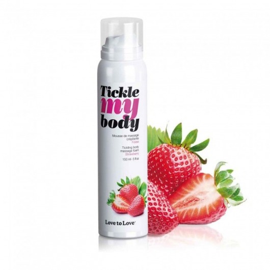 Массажная хрустящая пенка Tickle My Body Strawberry с ароматом клубники - 150 мл. - Love to Love - купить с доставкой в Новомосковске