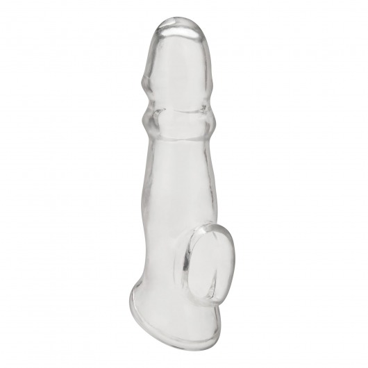 Прозрачная насадка для пениса Girthy Penis Enhancing Sleeve Extension - 17,1 см. - BlueLine - в Новомосковске купить с доставкой