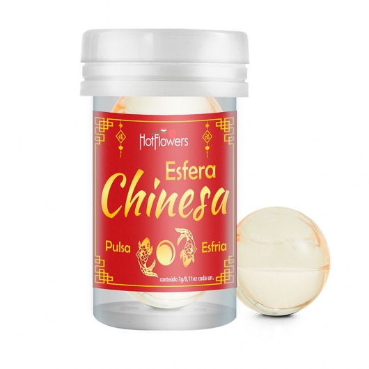 Интимный гель Chinesa Esfera с охлаждающе-пульсирующим эффектом (2 шарика по 3 гр.) - HotFlowers - купить с доставкой в Новомосковске