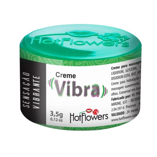 Возбуждающий крем Vibra с эффектом вибрации - 3,5 гр. - HotFlowers - купить с доставкой в Новомосковске