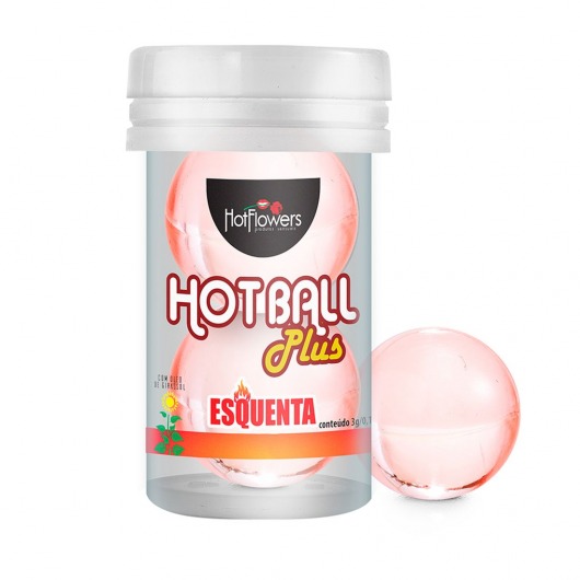 Лубрикант на масляной основе Hot Ball Plus с разогревающим эффектом (2 шарика по 3 гр.) - HotFlowers - купить с доставкой в Новомосковске