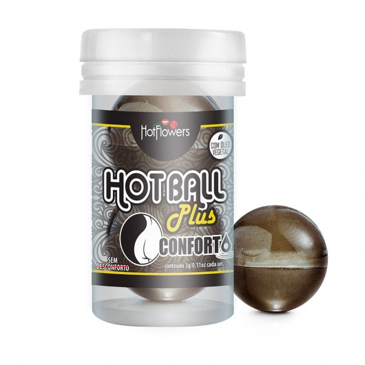 Анальный лубрикант на масляной основе Hot Ball Plus Conforto (2 шарика по 3 гр.) - HotFlowers - купить с доставкой в Новомосковске