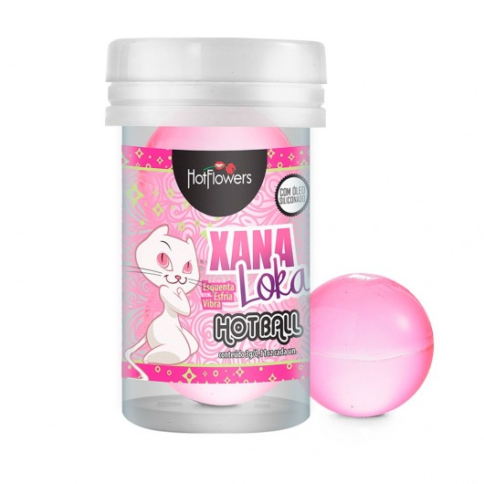 Лубрикант на силиконовой основе с эффектом вибрации Xana Loka Hot Ball (2 шарика по 3 гр.) - HotFlowers - купить с доставкой в Новомосковске
