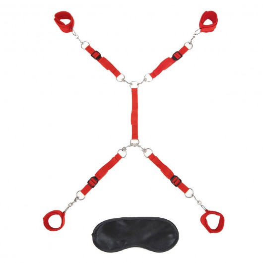 Красная фиксация на матрас Classic Bedspreader - Lux Fetish - купить с доставкой в Новомосковске