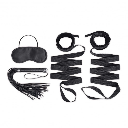 Эротический набор 4PC Bondage Bed Strap   Flogger Kit - Lux Fetish - купить с доставкой в Новомосковске