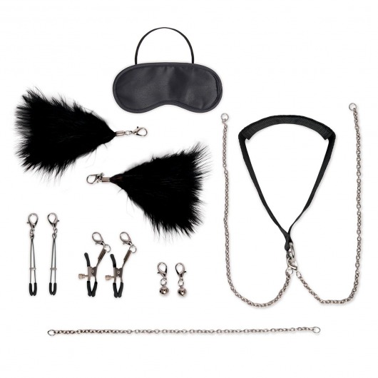 Большой эротический набор из 12 предметов Interchangeable Collar   Nipple Clips Set - Lux Fetish - купить с доставкой в Новомосковске