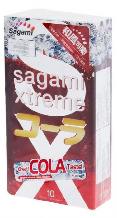 Ароматизированные презервативы Sagami Xtreme COLA - 10 шт. - Sagami - купить с доставкой в Новомосковске