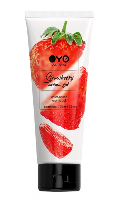 Лубрикант на водной основе OYO Aroma Gel Strawberry с ароматом клубники - 75 мл. - OYO - купить с доставкой в Новомосковске