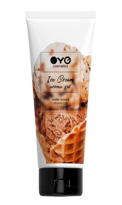 Лубрикант на водной основе OYO Aroma Gel Ice Cream с ароматом пломбира - 75 мл. - OYO - купить с доставкой в Новомосковске
