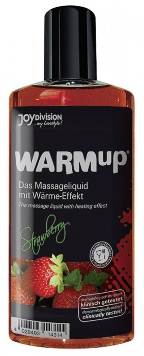 Разогревающее масло WARMup Strawberry - 150 мл. - Joy Division - купить с доставкой в Новомосковске