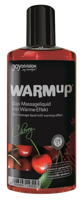Разогревающее масло WARMup Cherry - 150 мл. - Joy Division - купить с доставкой в Новомосковске