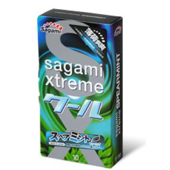 Презервативы Sagami Xtreme Mint с ароматом мяты - 10 шт. - Sagami - купить с доставкой в Новомосковске