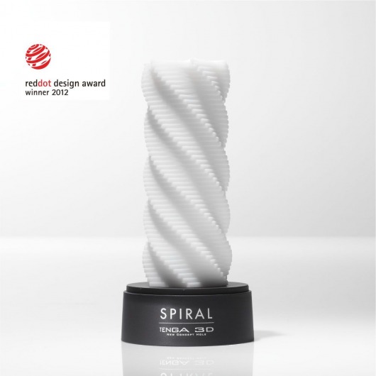 Белый 3D мастурбатор SPIRAL - Tenga - в Новомосковске купить с доставкой