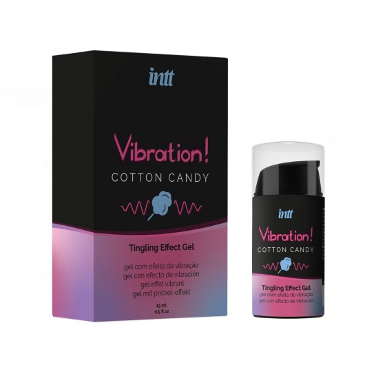 Жидкий вибратор Vibration Cotton Candy с ароматом сахарной ваты - 15 мл. - INTT - купить с доставкой в Новомосковске