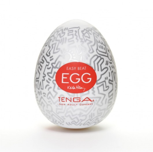 Мастурбатор-яйцо Keith Haring EGG PARTY - Tenga - в Новомосковске купить с доставкой