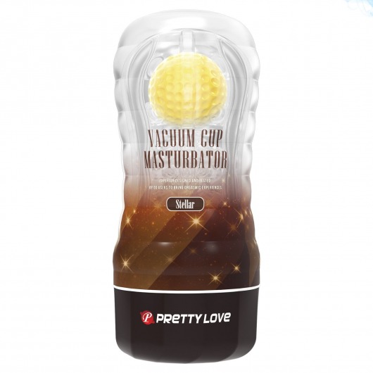 Прозрачный текстурированный мастурбатор Vacuum Cup Masturbator Stellar - Baile - в Новомосковске купить с доставкой