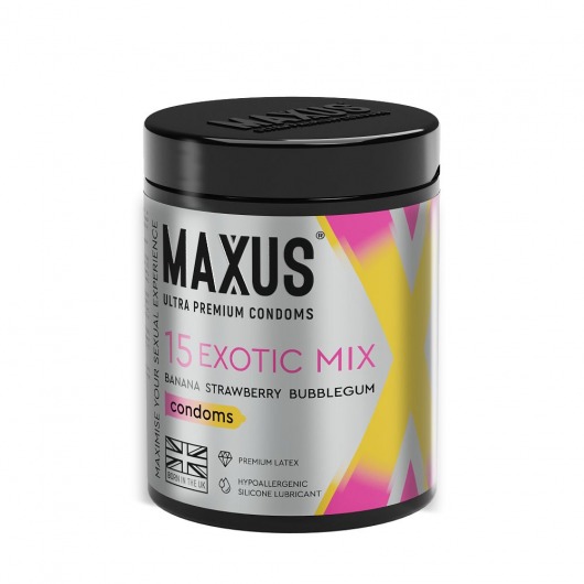 Цветные ароматизированные презервативы MAXUS Exotic Mix - 15 шт. - Maxus - купить с доставкой в Новомосковске