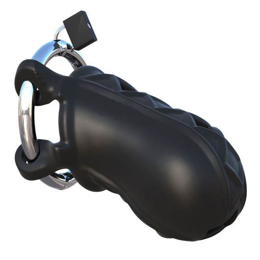 Черный замок верности Extreme Silicone Cock Blocker - Pipedream - купить с доставкой в Новомосковске